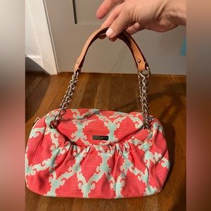 Kate spade leather and gold chain shoulder bag